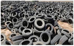 Used rubber tire scrap